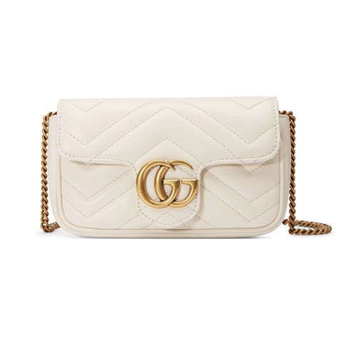 white bag gucci|gucci marmont white bag.